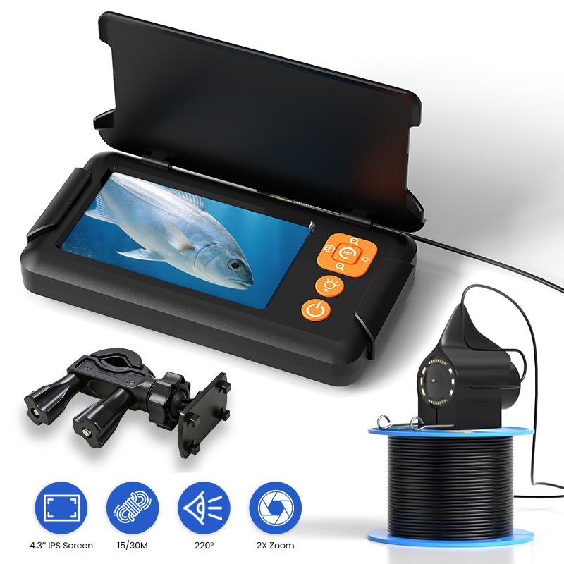 Fish Finder - กล้องตกปลา หน้าจอ 4.3 นิ้ว สายเคเบิล 15