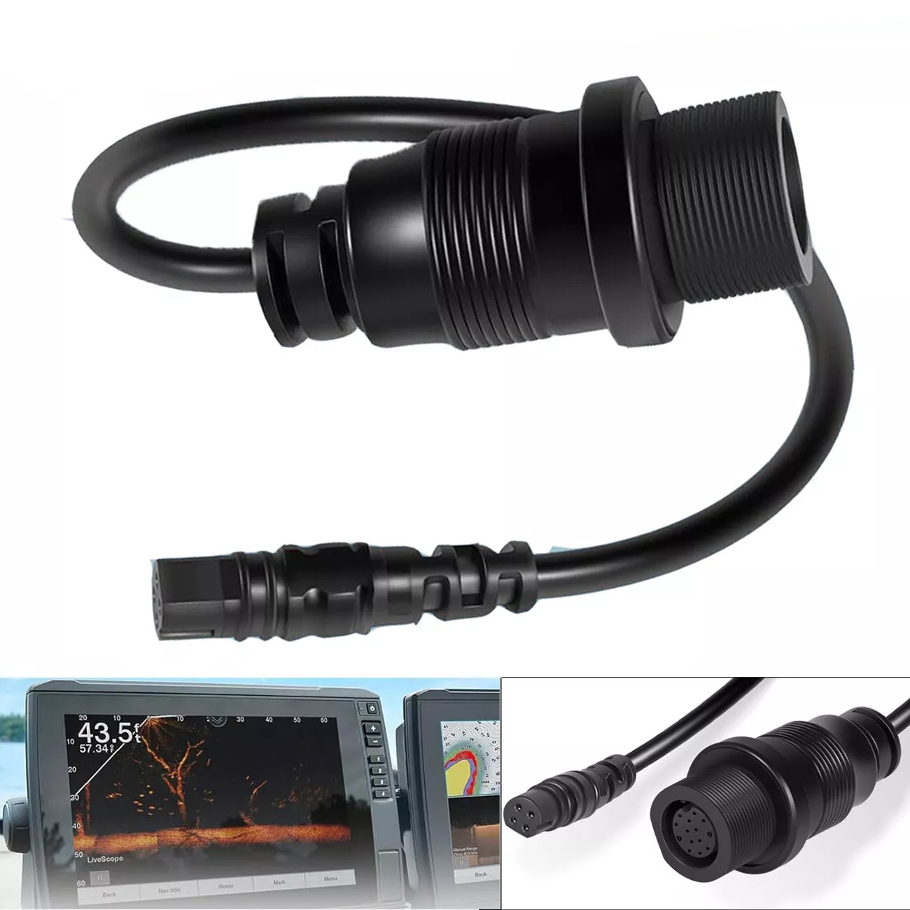 Fish Finder - 1852081 MKR-DSC-12 อะแดปเตอร์ 4-PIN สําหรับ Garmin
