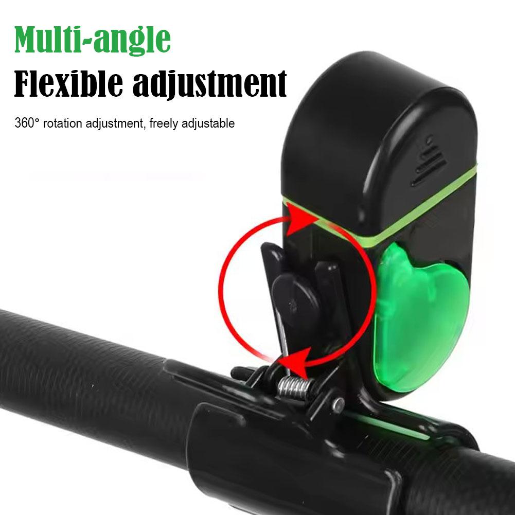 Bite Alarm - สัญญาณเตือนการกัดปลาพร้อมไฟ LED, คลิปหนีบคันเบ็ด, สัญญาณเตือนการกัดปลาแบบอิเล็กทรอนิกส์, เสียงเตือนการกัดปลา, กระดิ่งเตือนการกัดปลาพร้อมไฟ