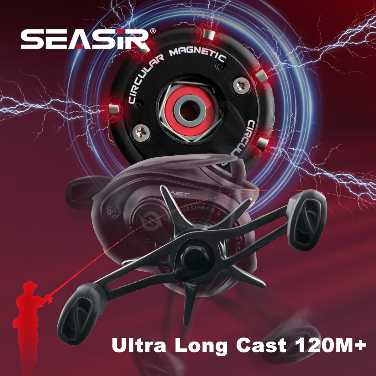 รอกเบทคาสติ้ง SEASIR CAST-X3 ร - Abu Garcia Reel Max บทวิจารณ์และราคา