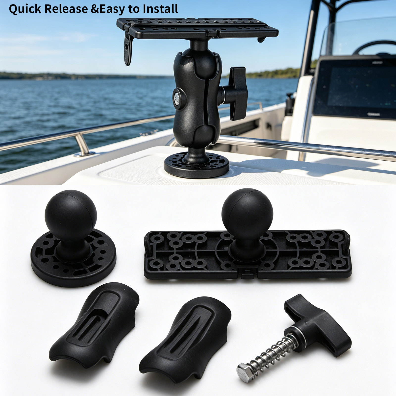 360 °   ขาจับเครื่องหาปลาแบบปร - Fish Finder Mount บทวิจารณ์และราคา