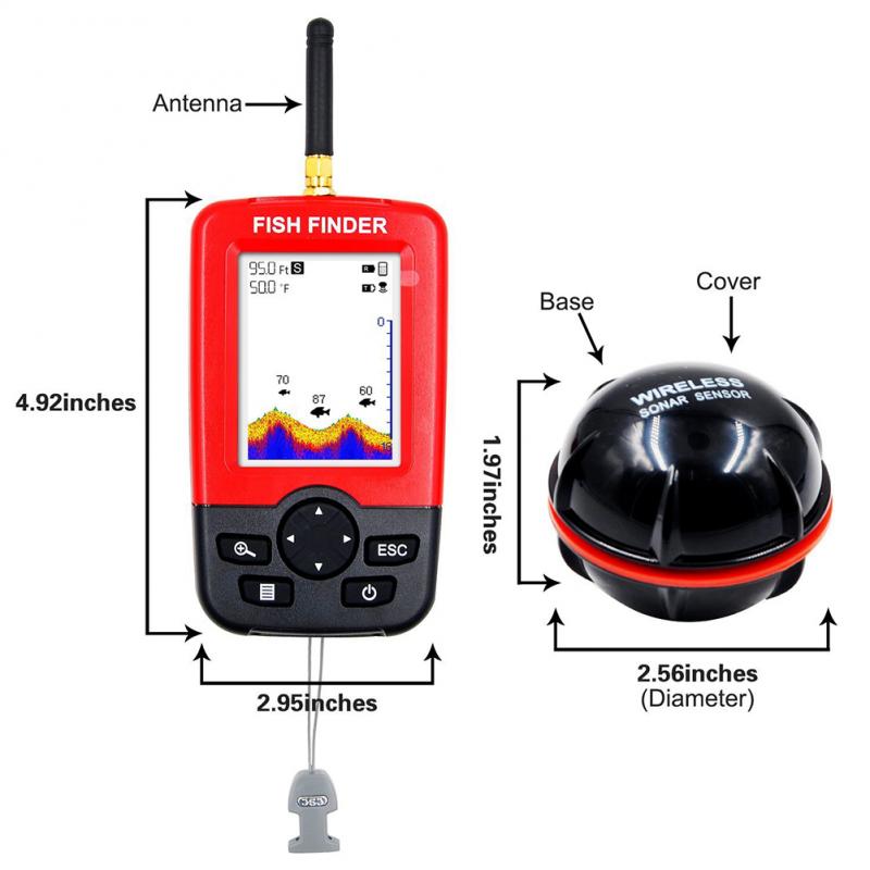 เครื่องหาปลาแบบพกพาพร้อมเซ็นเซ - Fish Finder Portable บทวิจารณ์และราคา