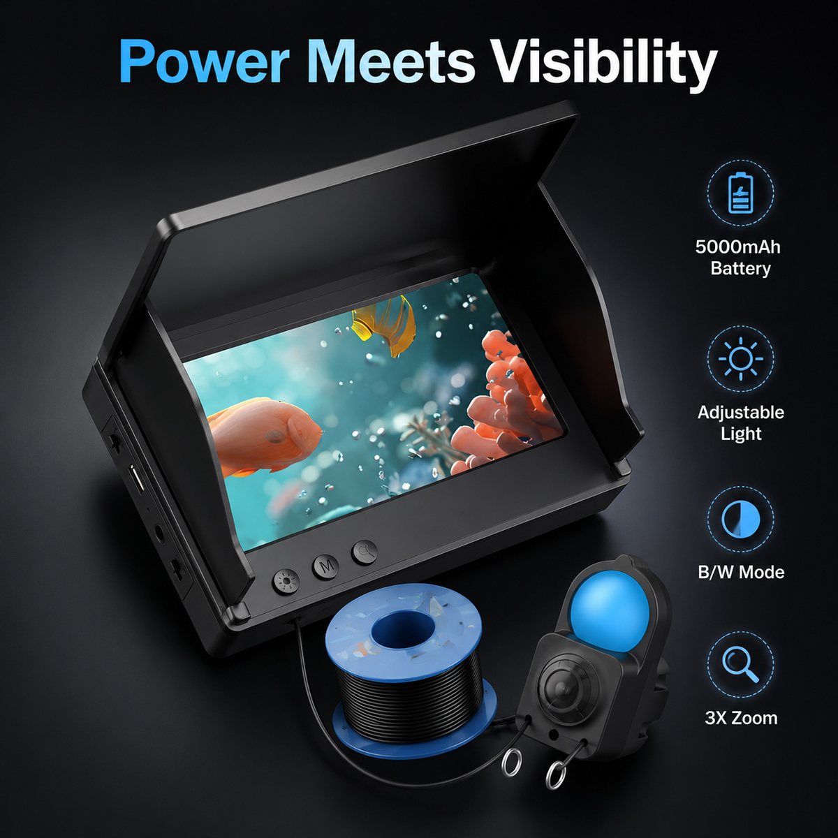 กล้องตกปลาใต้น้ำความละเอียดสูง - Fish Finder Portable บทวิจารณ์และราคา